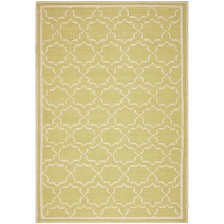 Safavieh 9 Ft. X 12 Ft. Large Rectangle Contemporary Dhurries- Light Green And Ivory- Flatweave Rug DHU545C-9